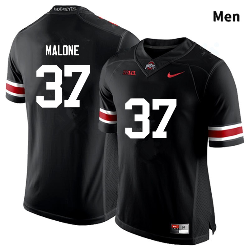 Ohio State Buckeyes Derrick Malone Men's #37 Black Game Stitched College Football Jersey